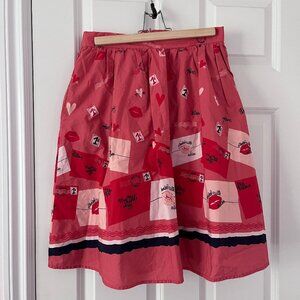 Modcloth valentines day letter skirt